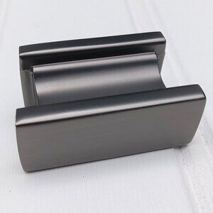 ALZASSBG 10 Pack Brushed Black Nickel Cabinet Knobs Rectangle Hardware Gray Pull